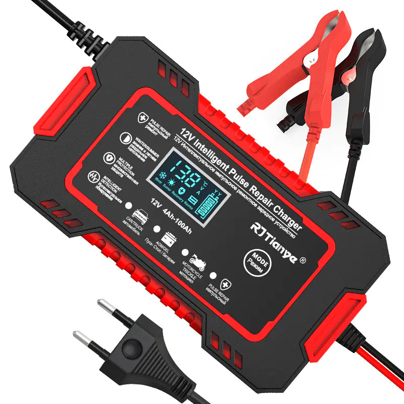 Cargador Universal Inteligente de Batería 12V 6A para Motocicletas