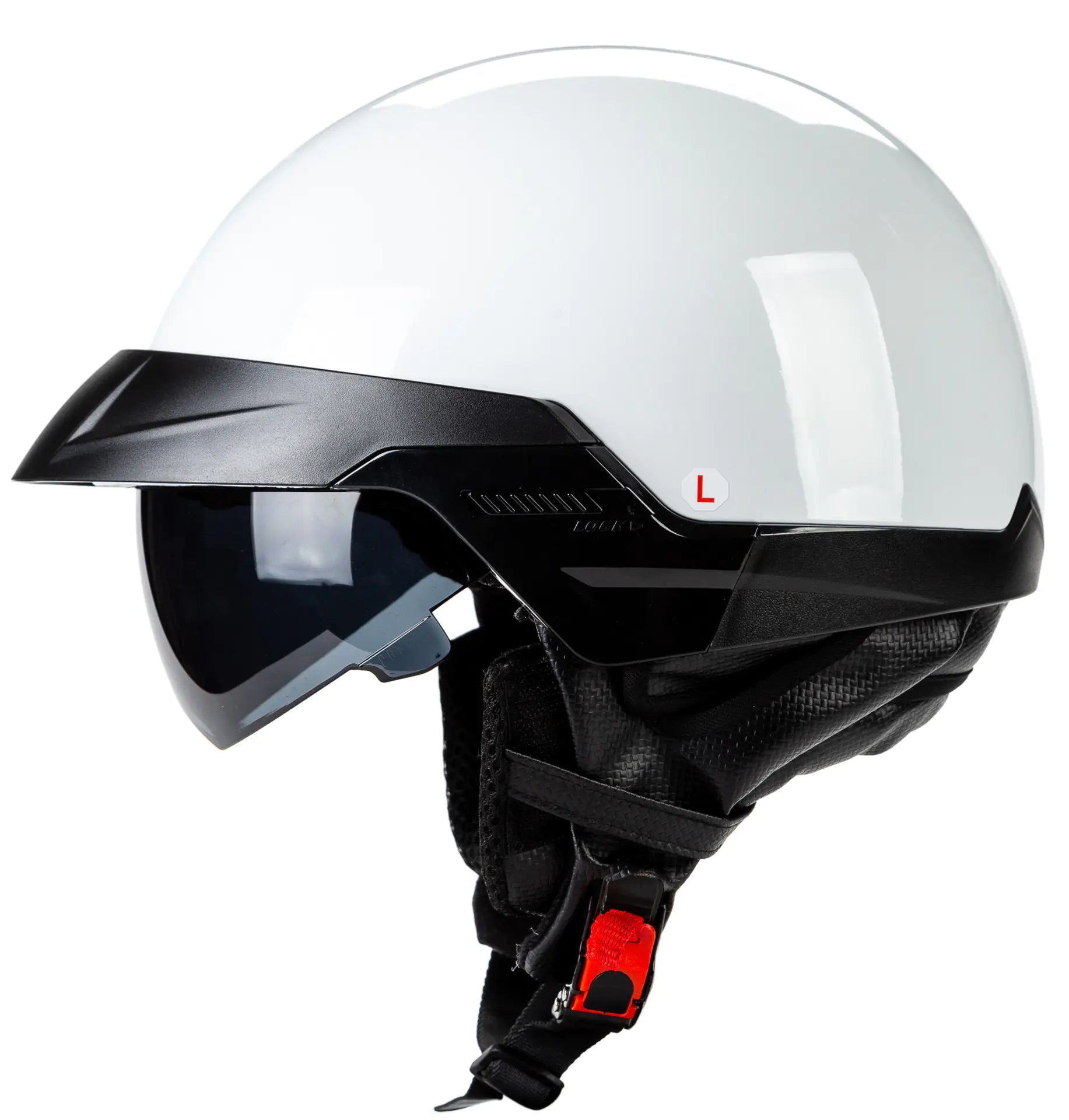 Casco de Motocicleta Harley Retro con Visor Incorporado