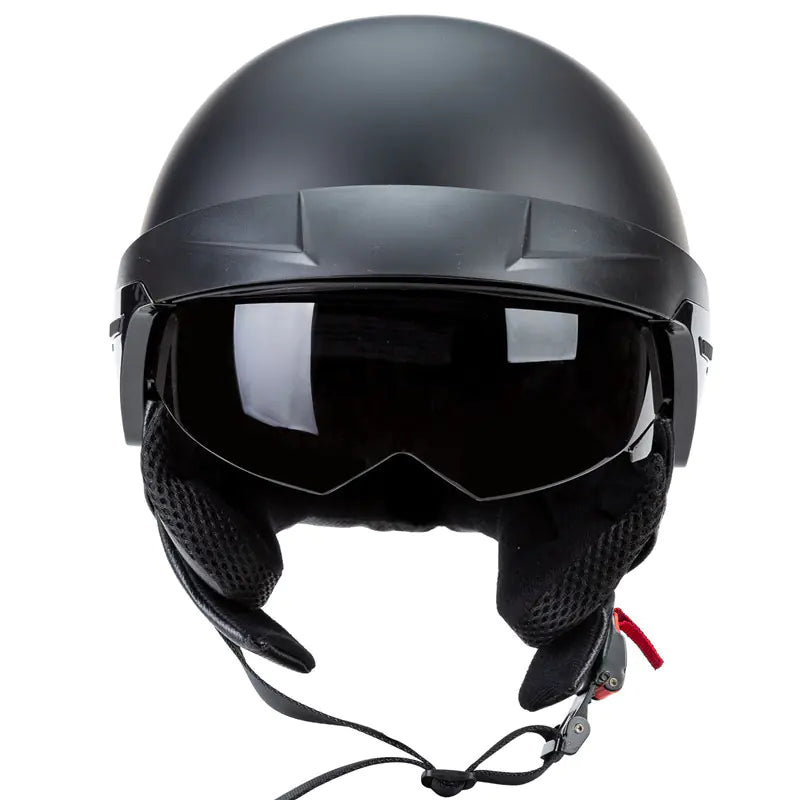 Casco de Motocicleta Harley Retro con Visor Incorporado