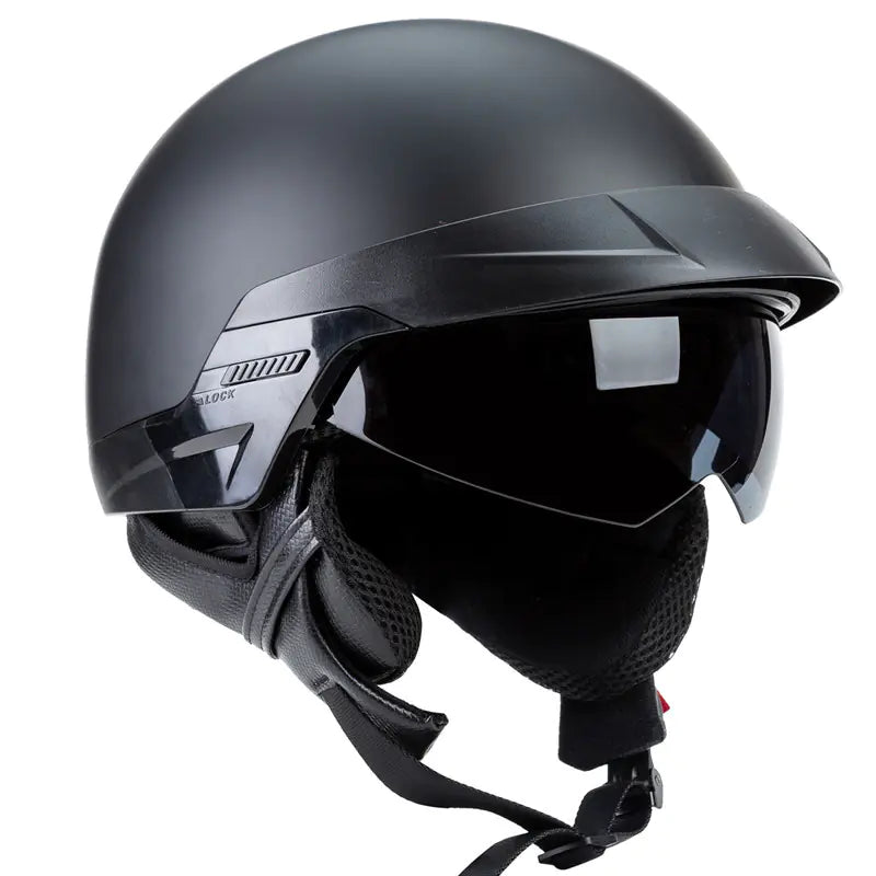 Casco de Motocicleta Harley Retro con Visor Incorporado